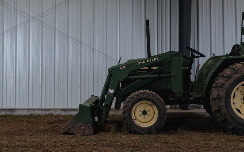 Image of a green tractor