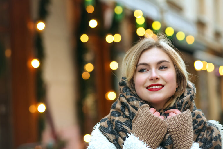 Young woman during the holidays